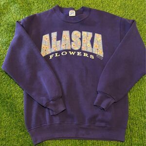Jerzees Women's Navy and Purple Sweatshirt